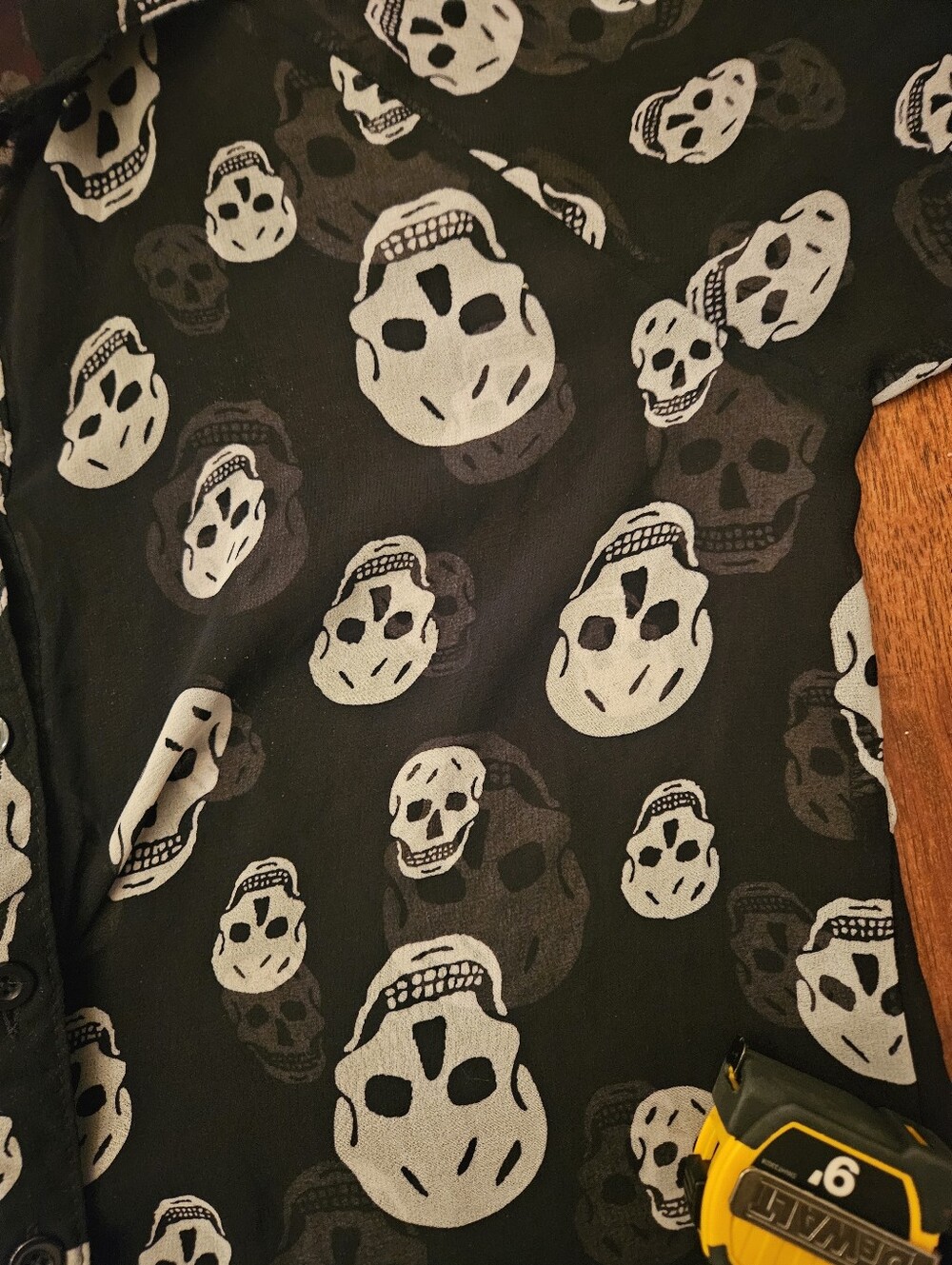 Skull Sheer Blouse by Candy Couture, Vintage Y2K - Picture 5 of 5